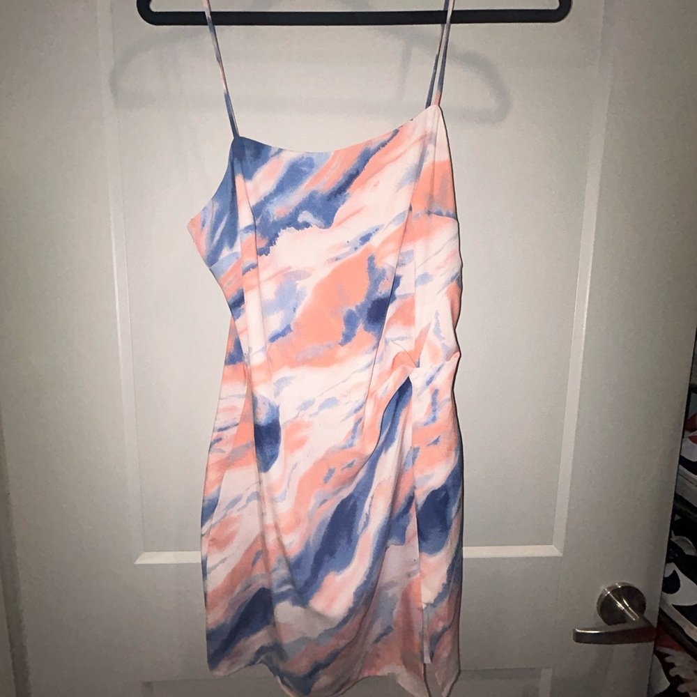 Elegant Multicolor Spaghetti Strap Dress